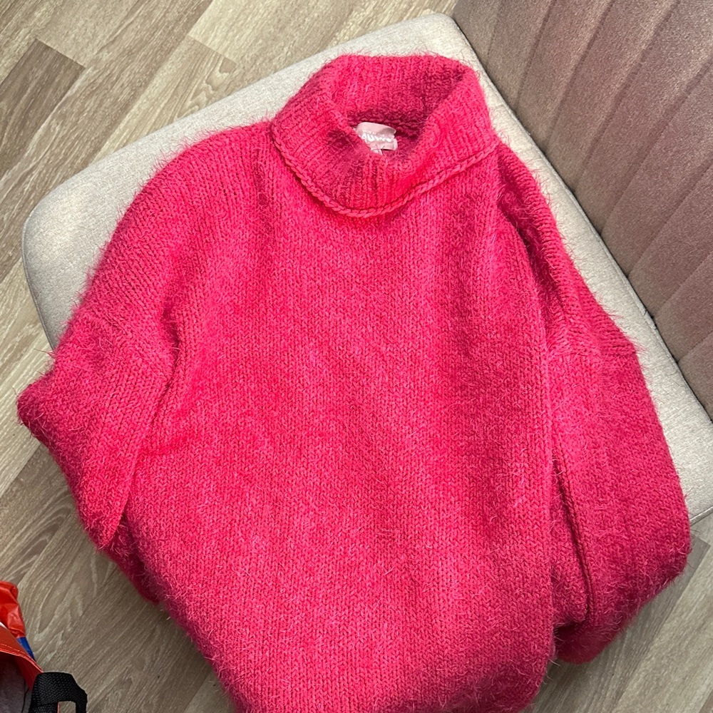 Revolve Cozy Pink Turtleneck Sweater